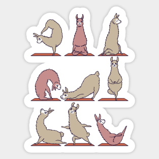 Llama Yoga Sticker